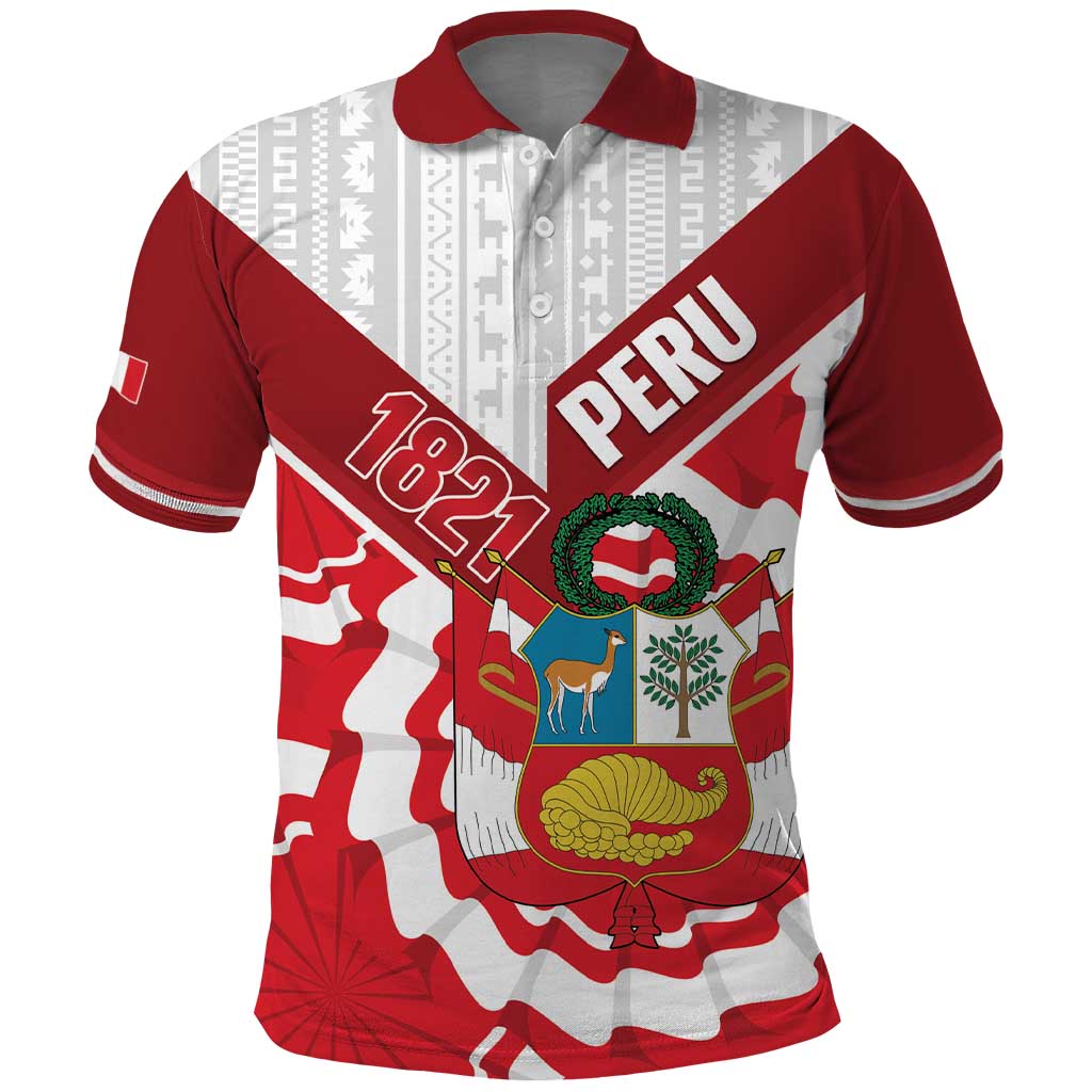Peru 1821 Proud Polo Shirt National Day Peruvian Pattern LT14