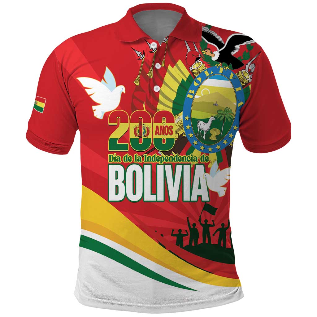 Bolivia Independence Day Polo Shirt 200 Anos Dia de la Independencia LT14