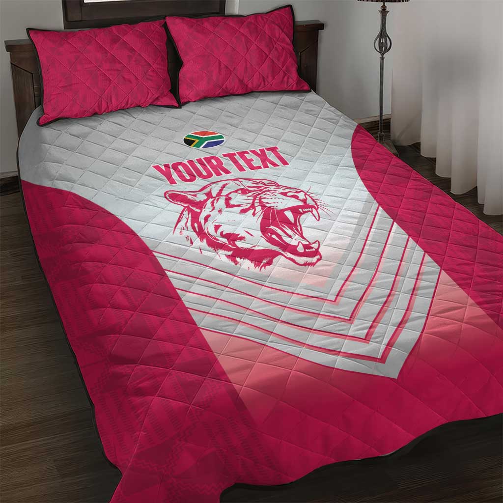 South Africa Rugby Custom Quilt Bed Set Come On Puma African Pattern LT14