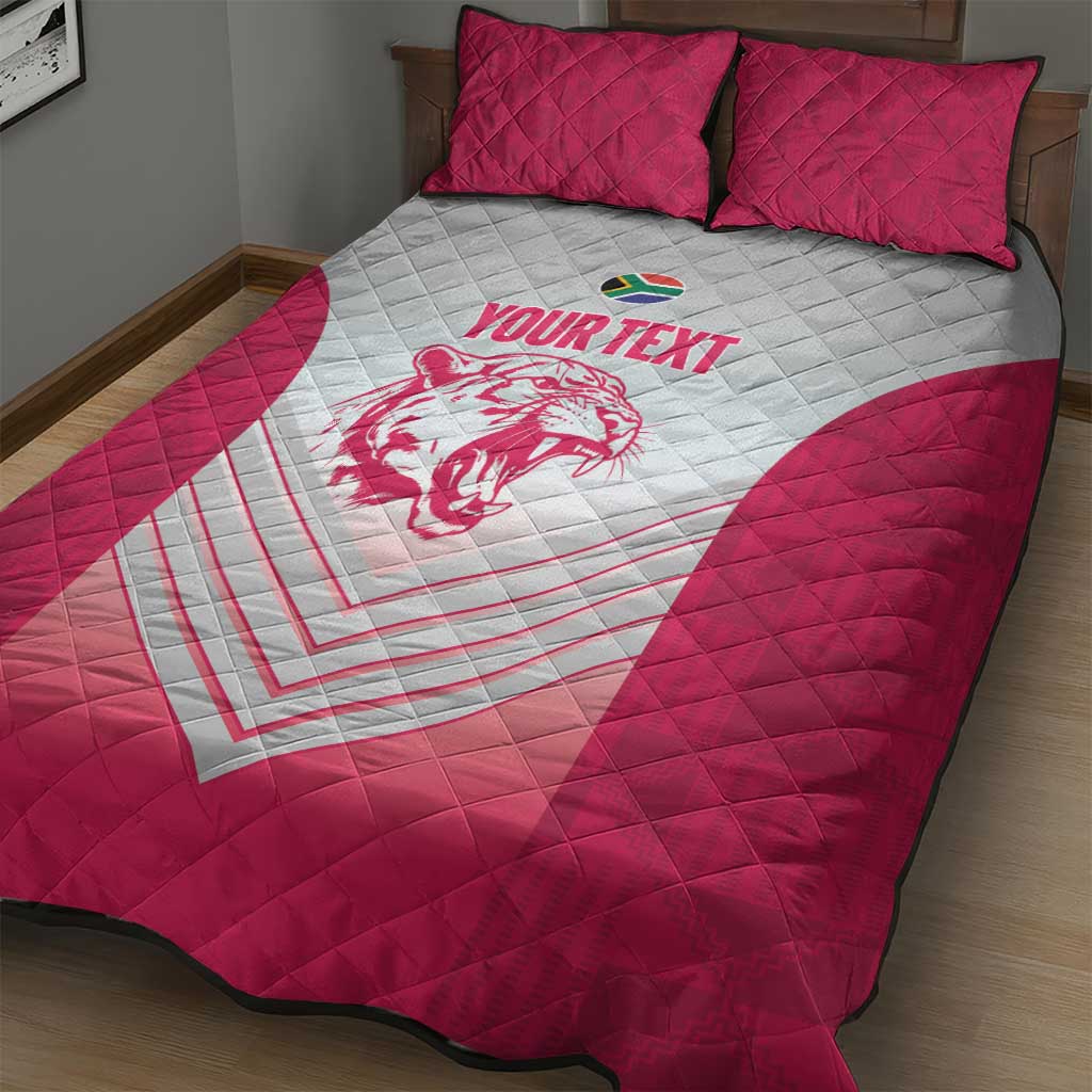 South Africa Rugby Custom Quilt Bed Set Come On Puma African Pattern LT14