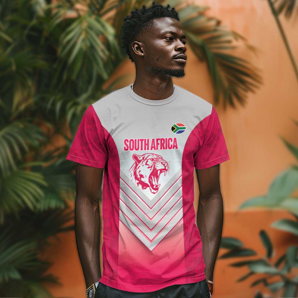South Africa Rugby Custom T shirt Come On Puma African Pattern LT14