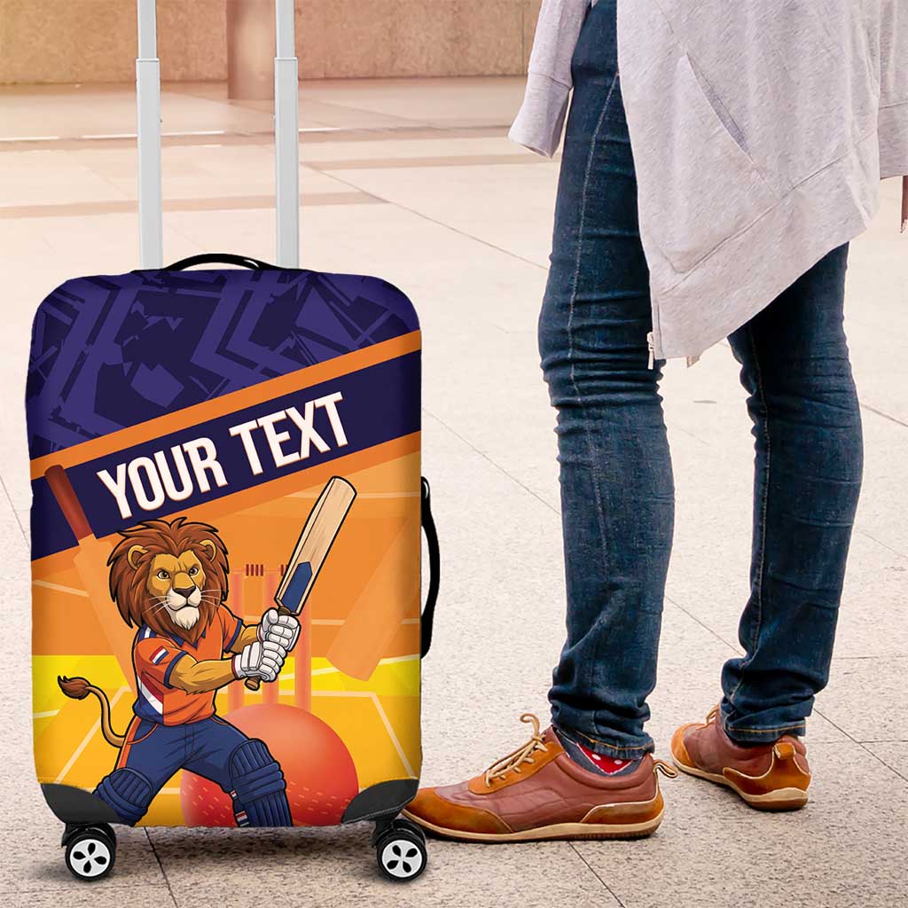 Custom Netherlands Cricket Luggage Cover Go Flying Dutchmen Lion Mascot LT14