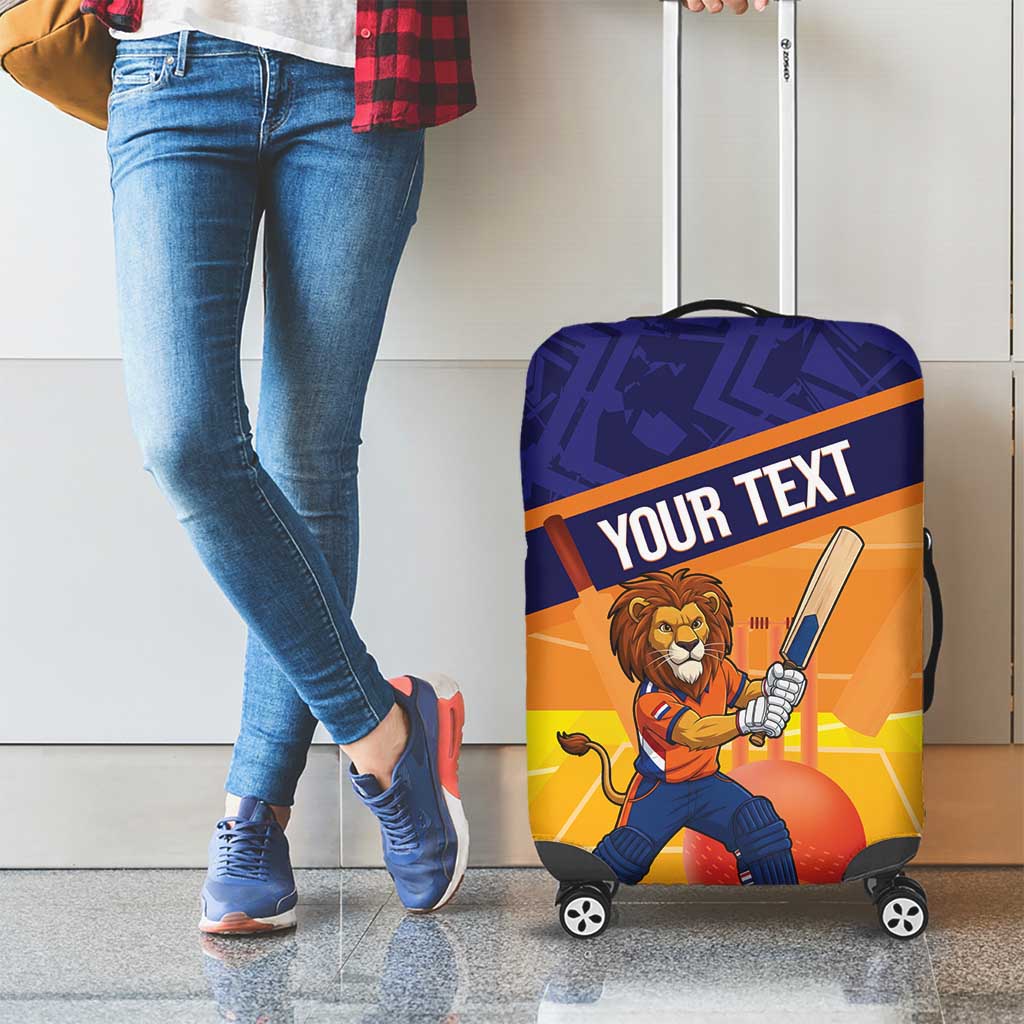 Custom Netherlands Cricket Luggage Cover Go Flying Dutchmen Lion Mascot LT14
