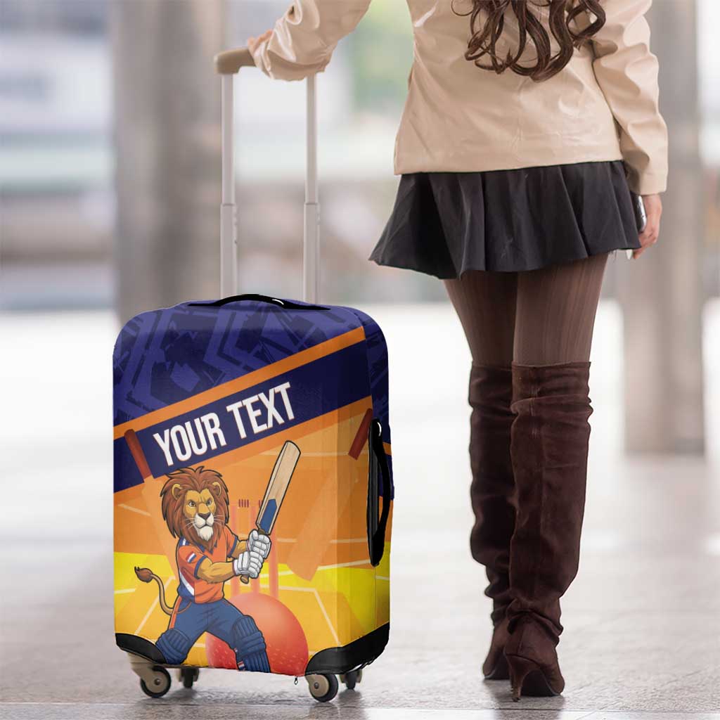 Custom Netherlands Cricket Luggage Cover Go Flying Dutchmen Lion Mascot LT14