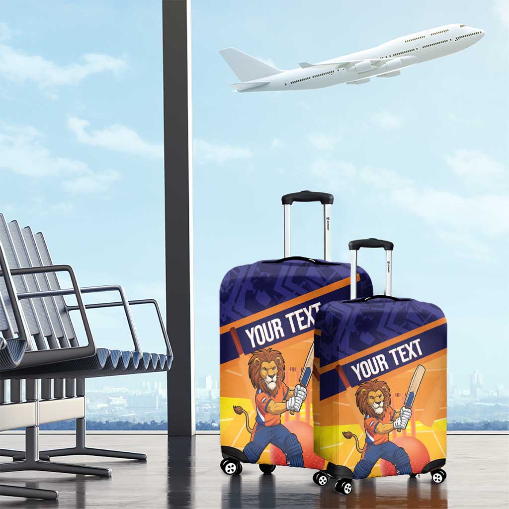 Custom Netherlands Cricket Luggage Cover Go Flying Dutchmen Lion Mascot LT14