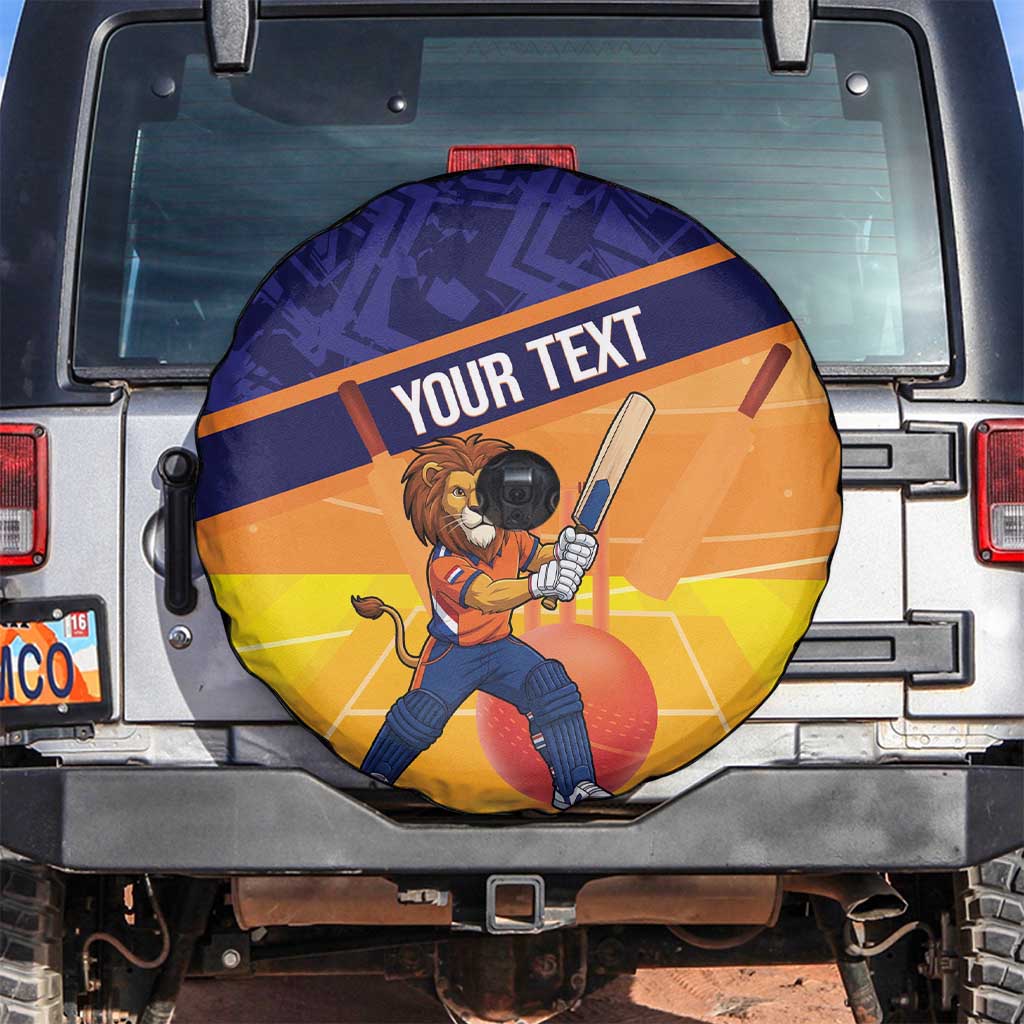 Custom Netherlands Cricket Spare Tire Cover Go Flying Dutchmen Lion Mascot LT14