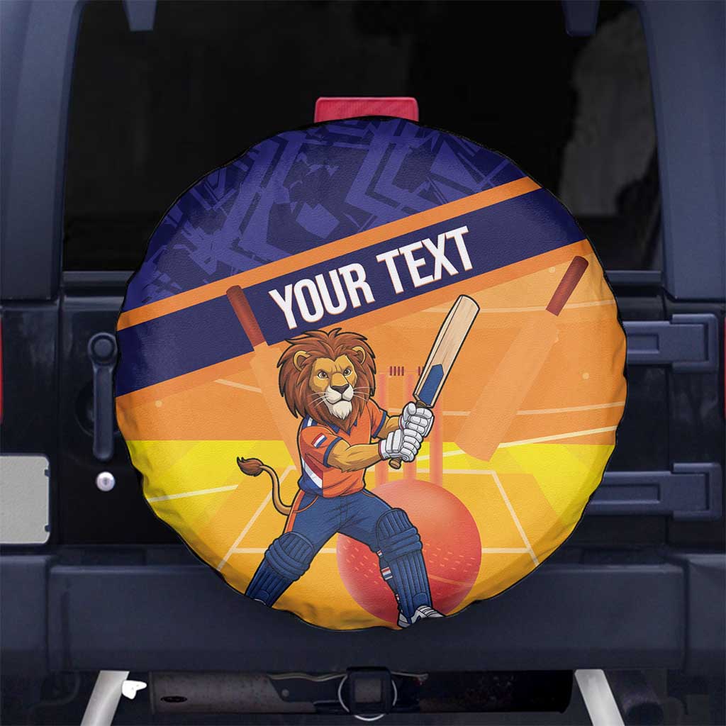 Custom Netherlands Cricket Spare Tire Cover Go Flying Dutchmen Lion Mascot LT14