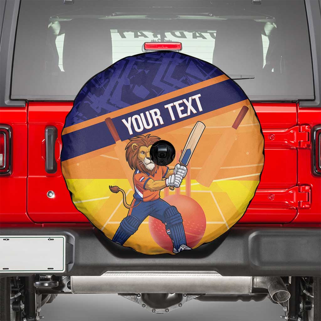 Custom Netherlands Cricket Spare Tire Cover Go Flying Dutchmen Lion Mascot LT14