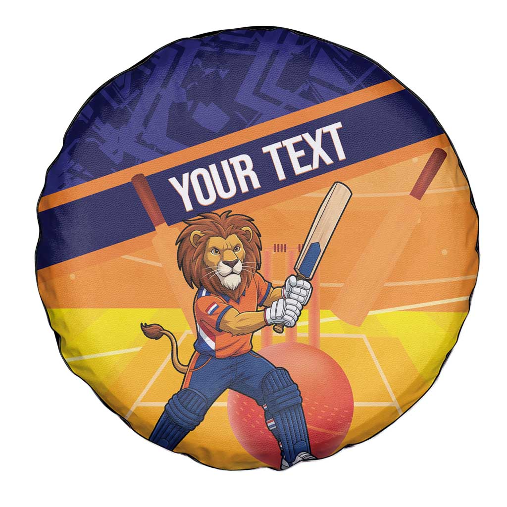 Custom Netherlands Cricket Spare Tire Cover Go Flying Dutchmen Lion Mascot LT14