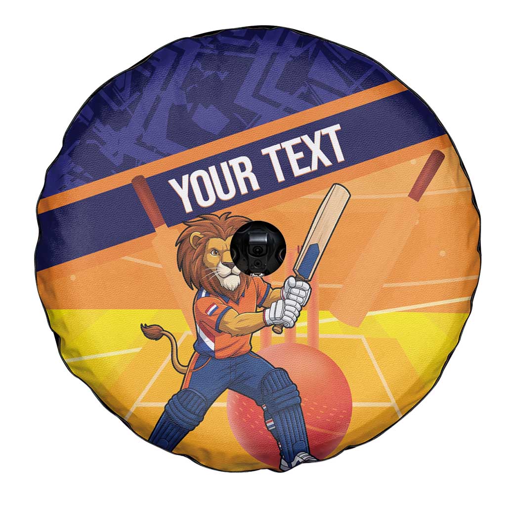 Custom Netherlands Cricket Spare Tire Cover Go Flying Dutchmen Lion Mascot LT14