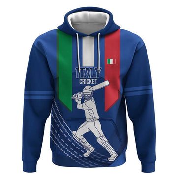 Custom Italy Cricket Hoodie Go Gli Azzurri LT14