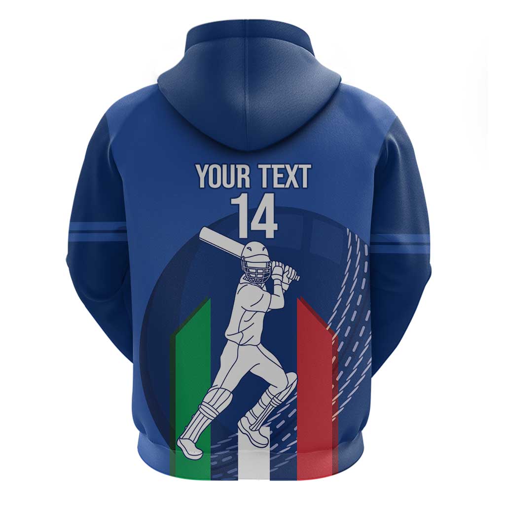 Custom Italy Cricket Hoodie Go Gli Azzurri LT14