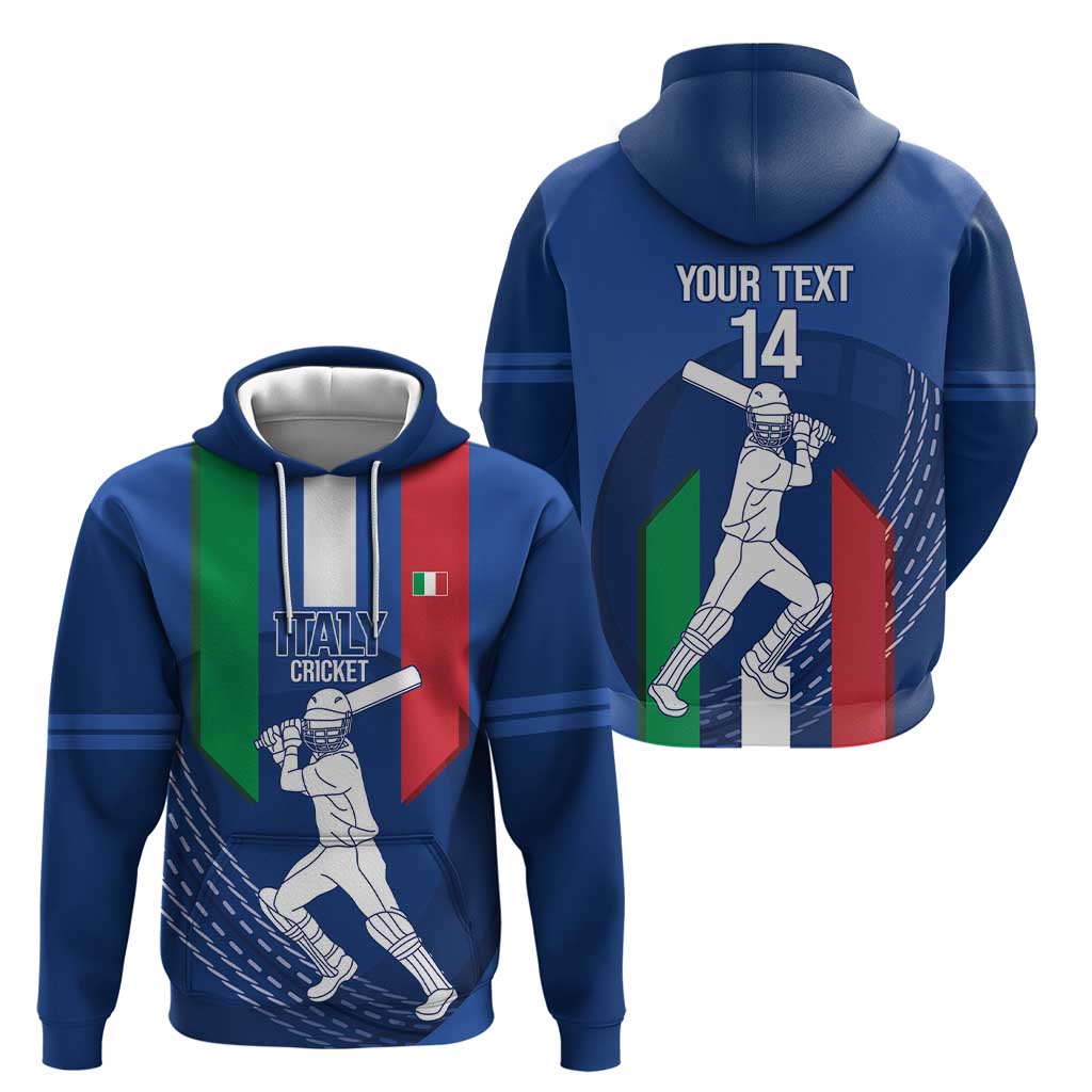 Custom Italy Cricket Hoodie Go Gli Azzurri LT14