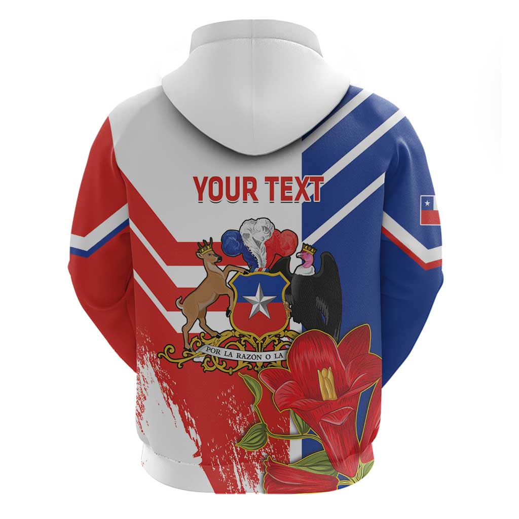 Personalized Chile Independence Day Hoodie Chilean Coat Of Arms Copihue Flag Style LT14