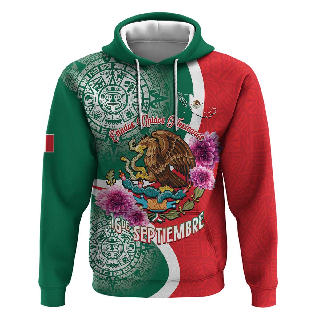 Personalized Mexico Independence Day Hoodie 16 De Septiembre Mexican Aztec LT14