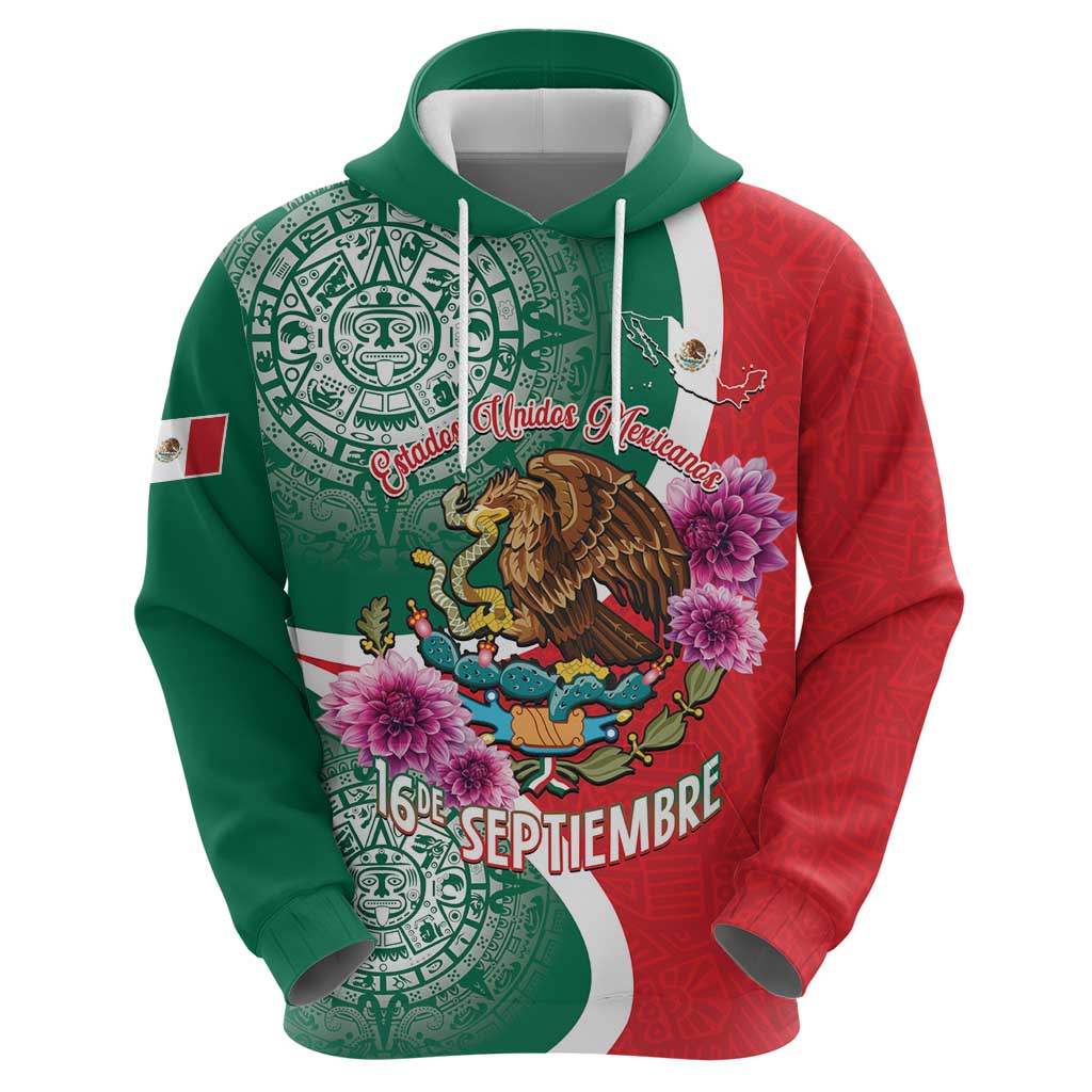 Personalized Mexico Independence Day Hoodie 16 De Septiembre Mexican Aztec LT14