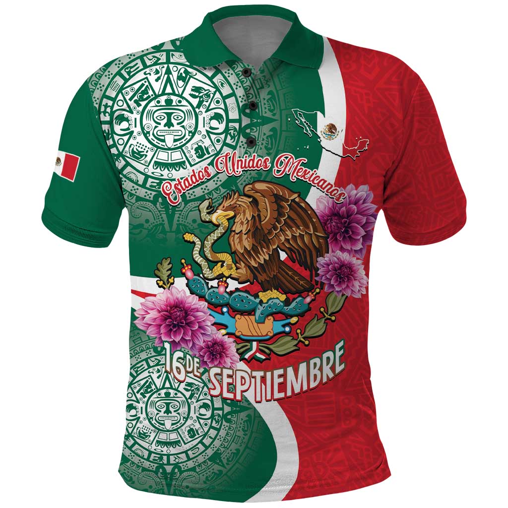 Personalized Mexico Independence Day Polo Shirt 16 De Septiembre Mexican Aztec LT14
