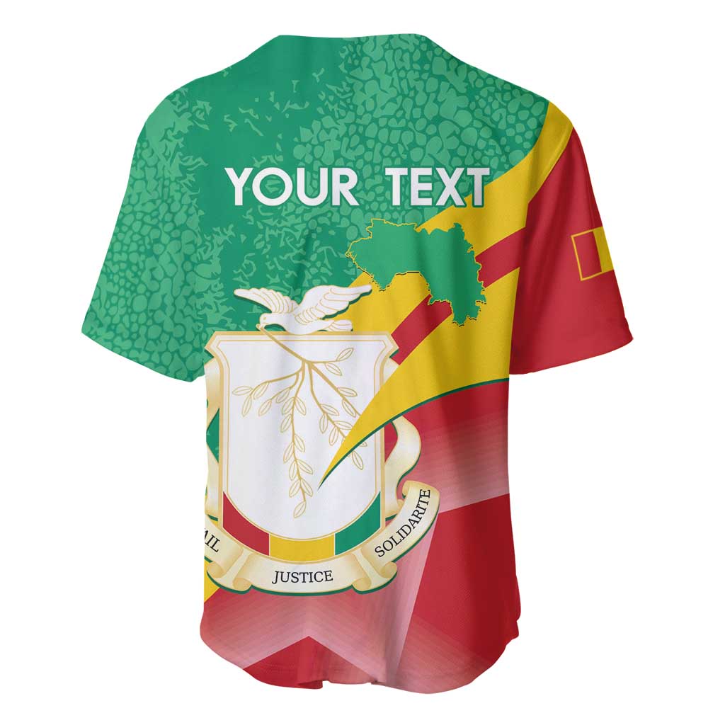 Personalised Guinea Independence Day Baseball Jersey Happy 2 October Guinee Coat Of Arms LT14