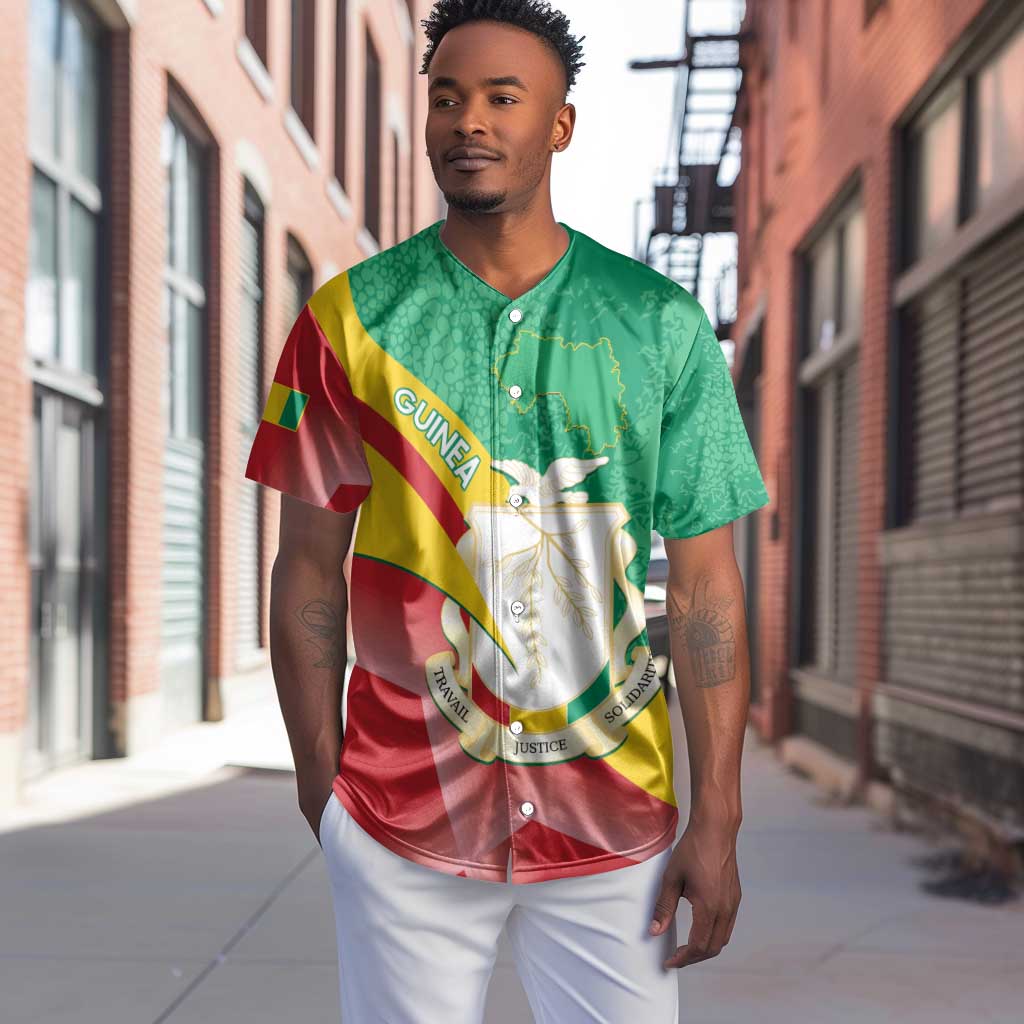 Personalised Guinea Independence Day Baseball Jersey Happy 2 October Guinee Coat Of Arms LT14