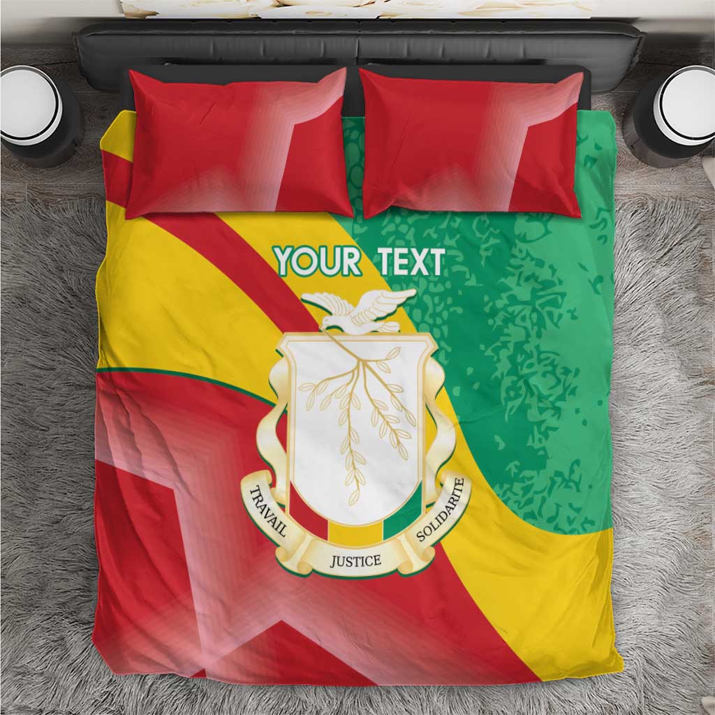 Personalised Guinea Independence Day Bedding Set Happy 2 October Guinee Coat Of Arms LT14