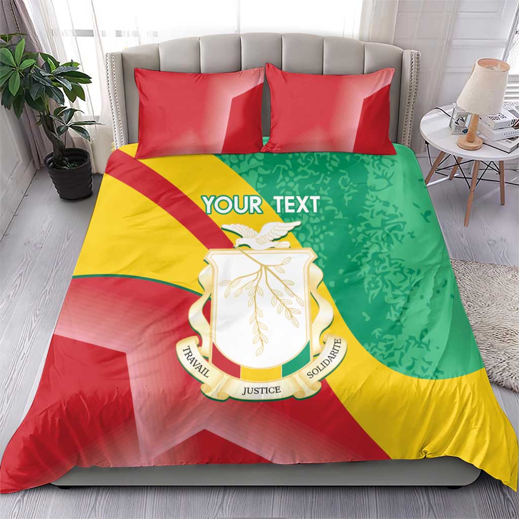 Personalised Guinea Independence Day Bedding Set Happy 2 October Guinee Coat Of Arms LT14