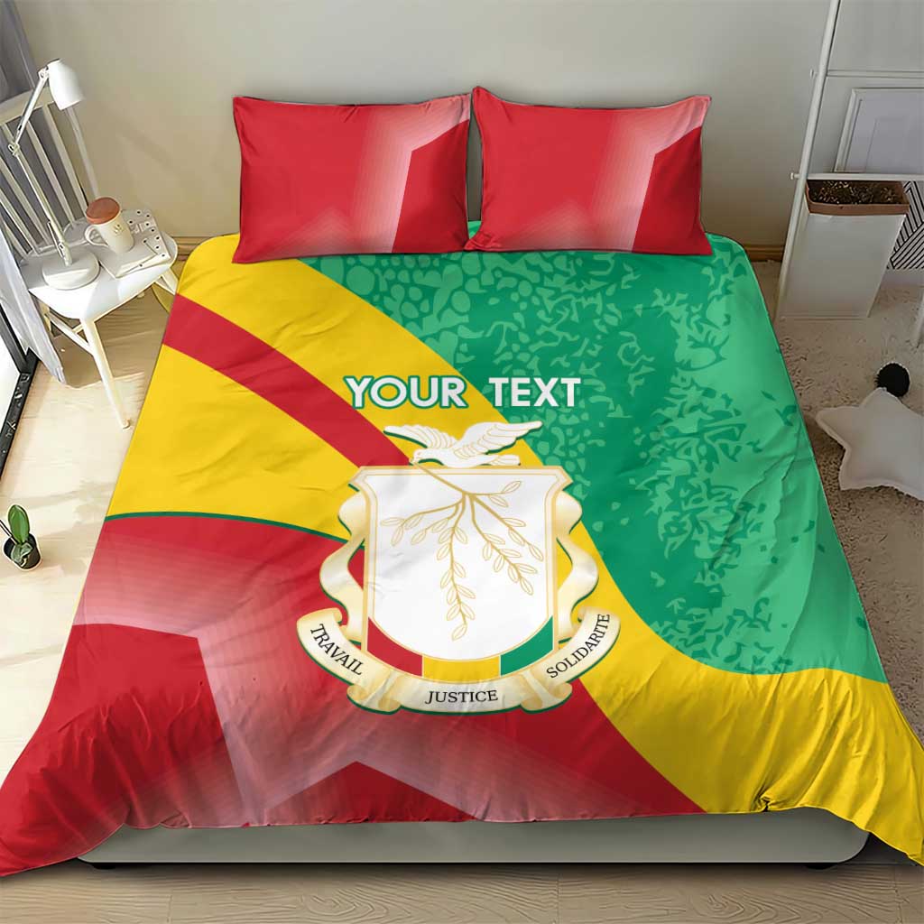 Personalised Guinea Independence Day Bedding Set Happy 2 October Guinee Coat Of Arms LT14