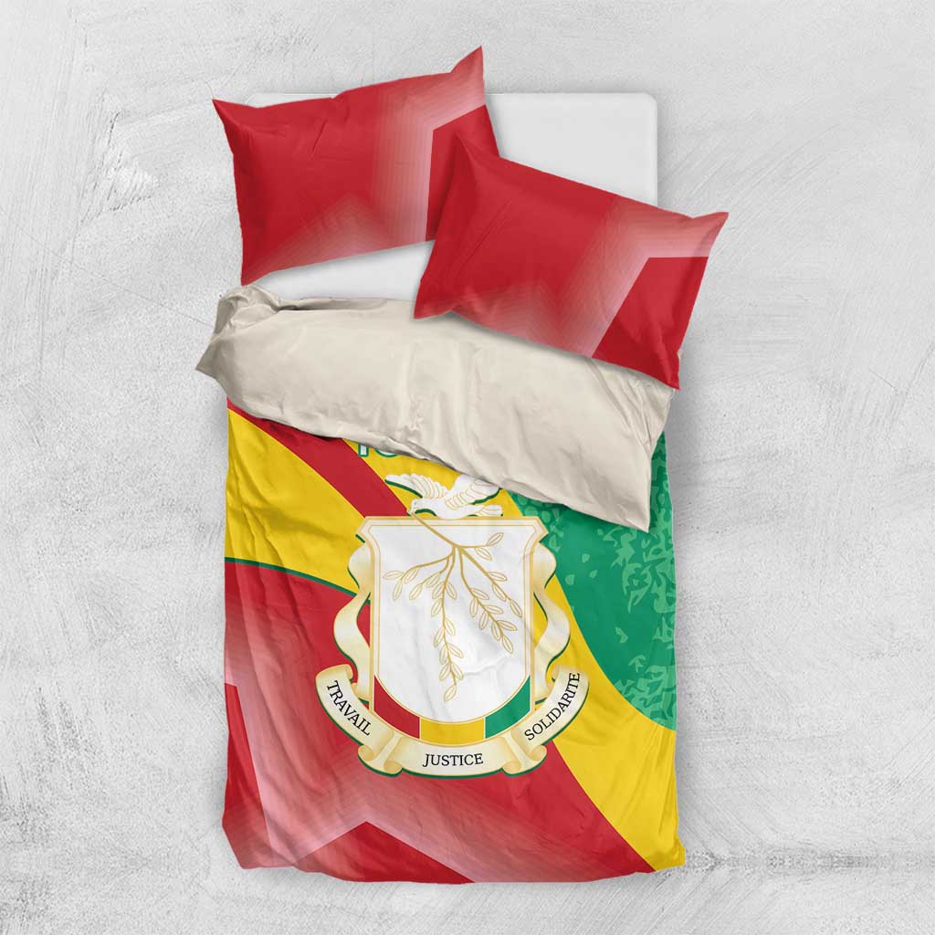 Personalised Guinea Independence Day Bedding Set Happy 2 October Guinee Coat Of Arms LT14