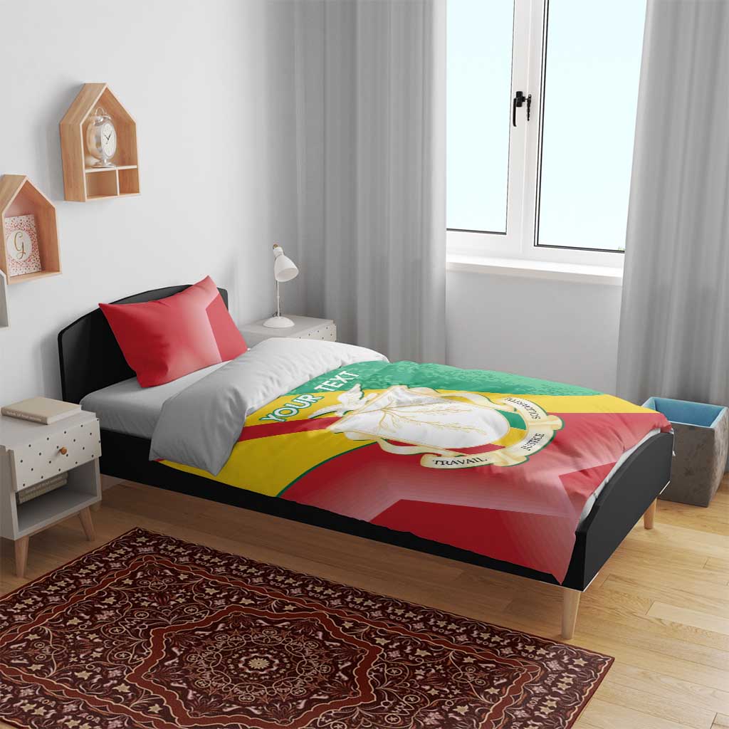Personalised Guinea Independence Day Bedding Set Happy 2 October Guinee Coat Of Arms LT14