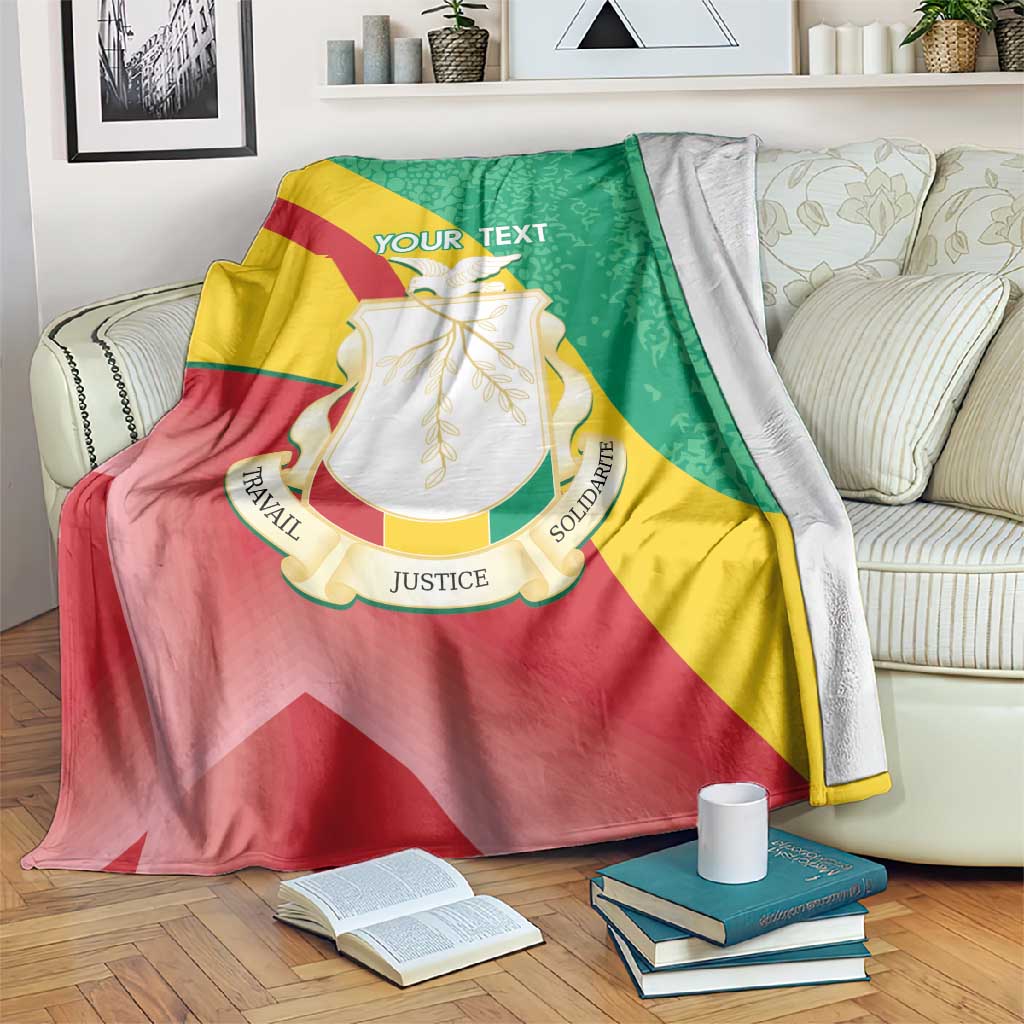 Personalised Guinea Independence Day Blanket Happy 2 October Guinee Coat Of Arms LT14