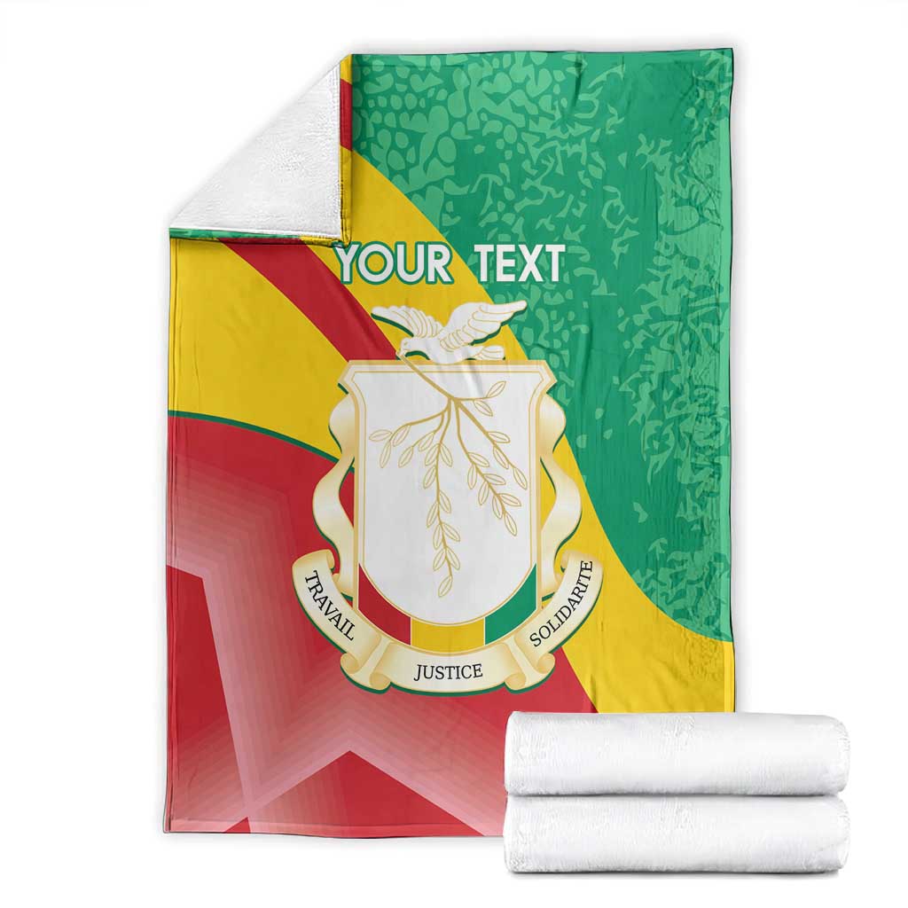 Personalised Guinea Independence Day Blanket Happy 2 October Guinee Coat Of Arms LT14