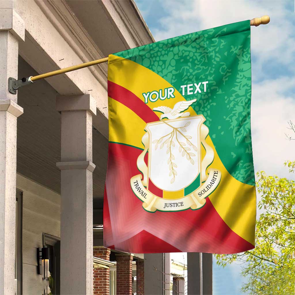 Personalised Guinea Independence Day Garden Flag Happy 2 October Guinee Coat Of Arms LT14