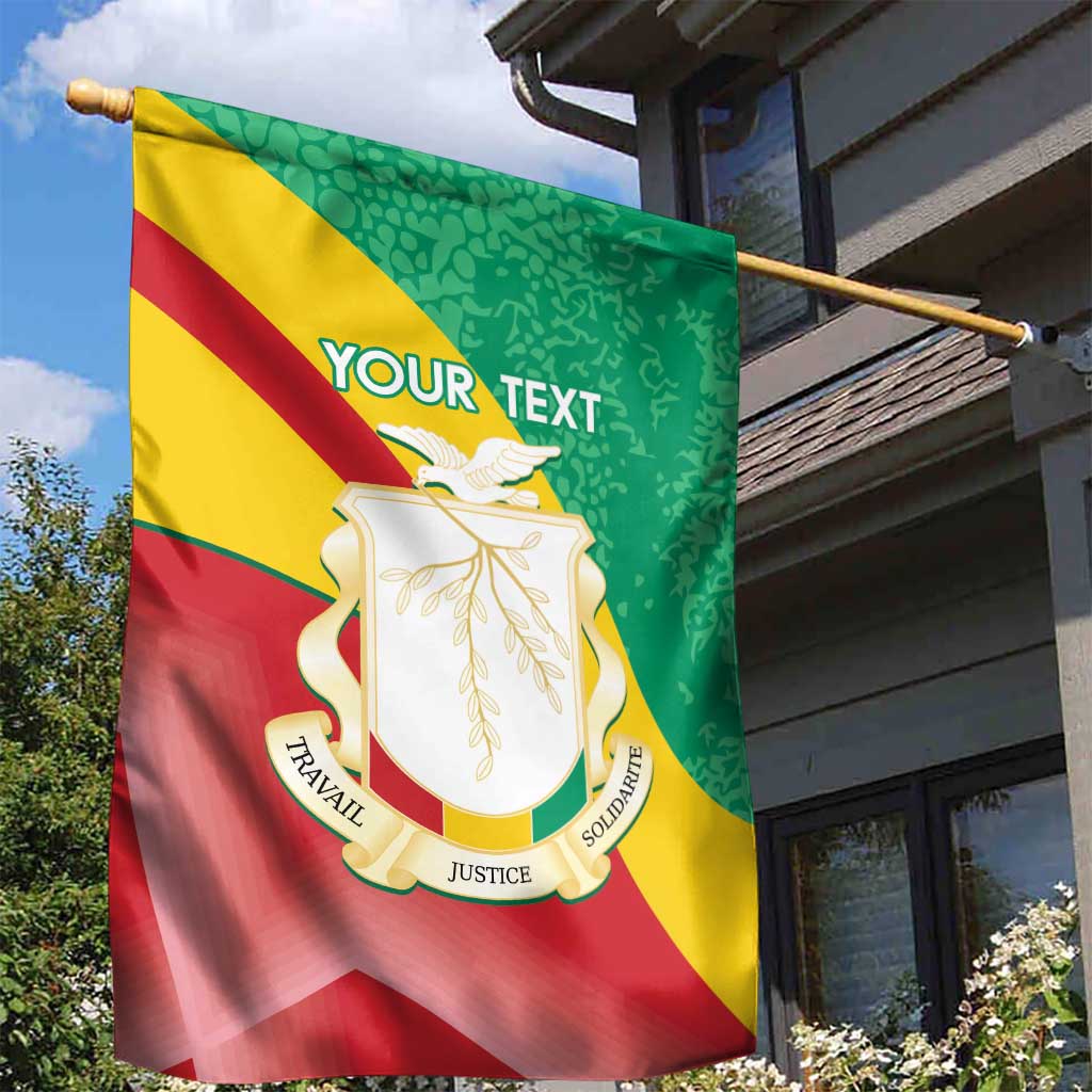Personalised Guinea Independence Day Garden Flag Happy 2 October Guinee Coat Of Arms LT14