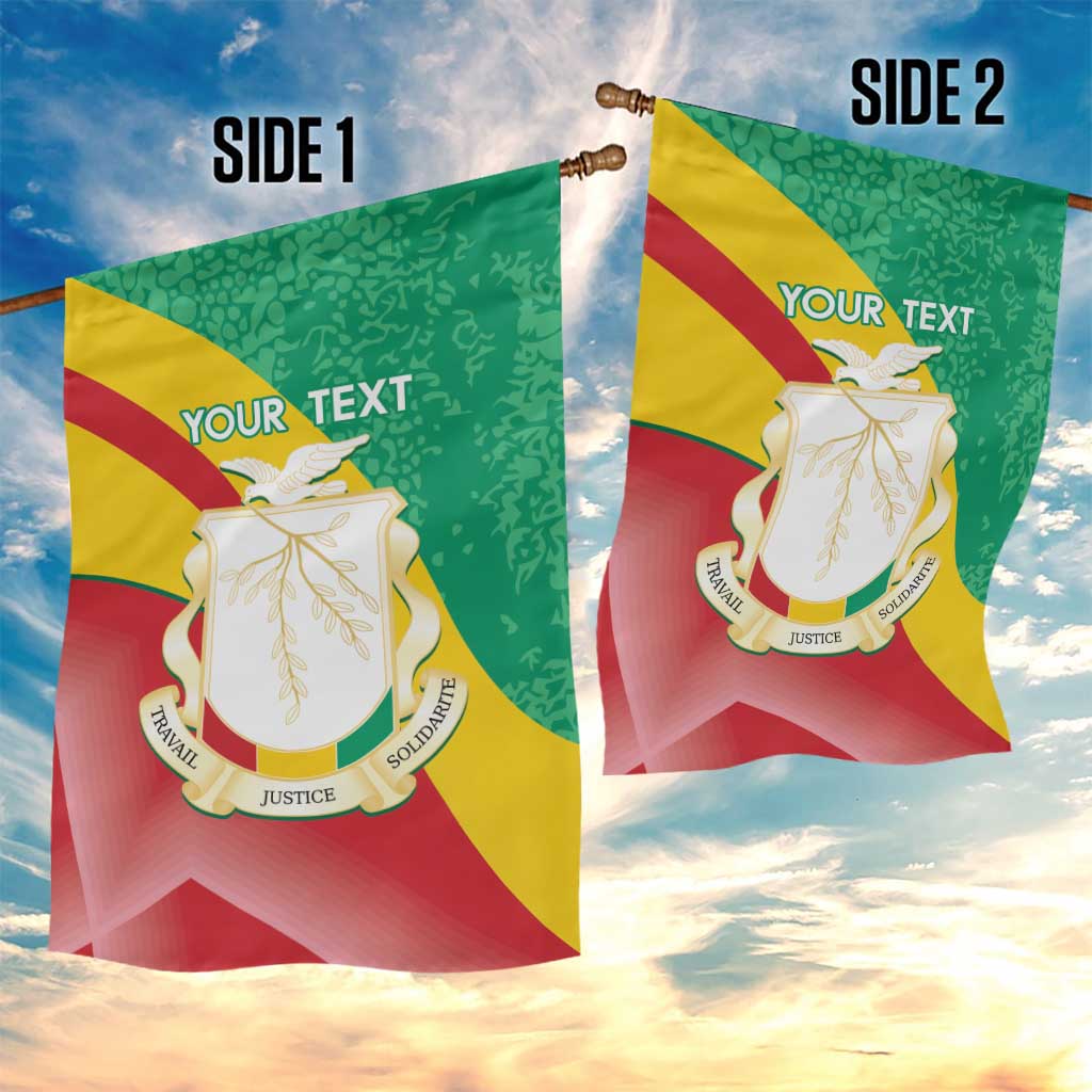 Personalised Guinea Independence Day Garden Flag Happy 2 October Guinee Coat Of Arms LT14