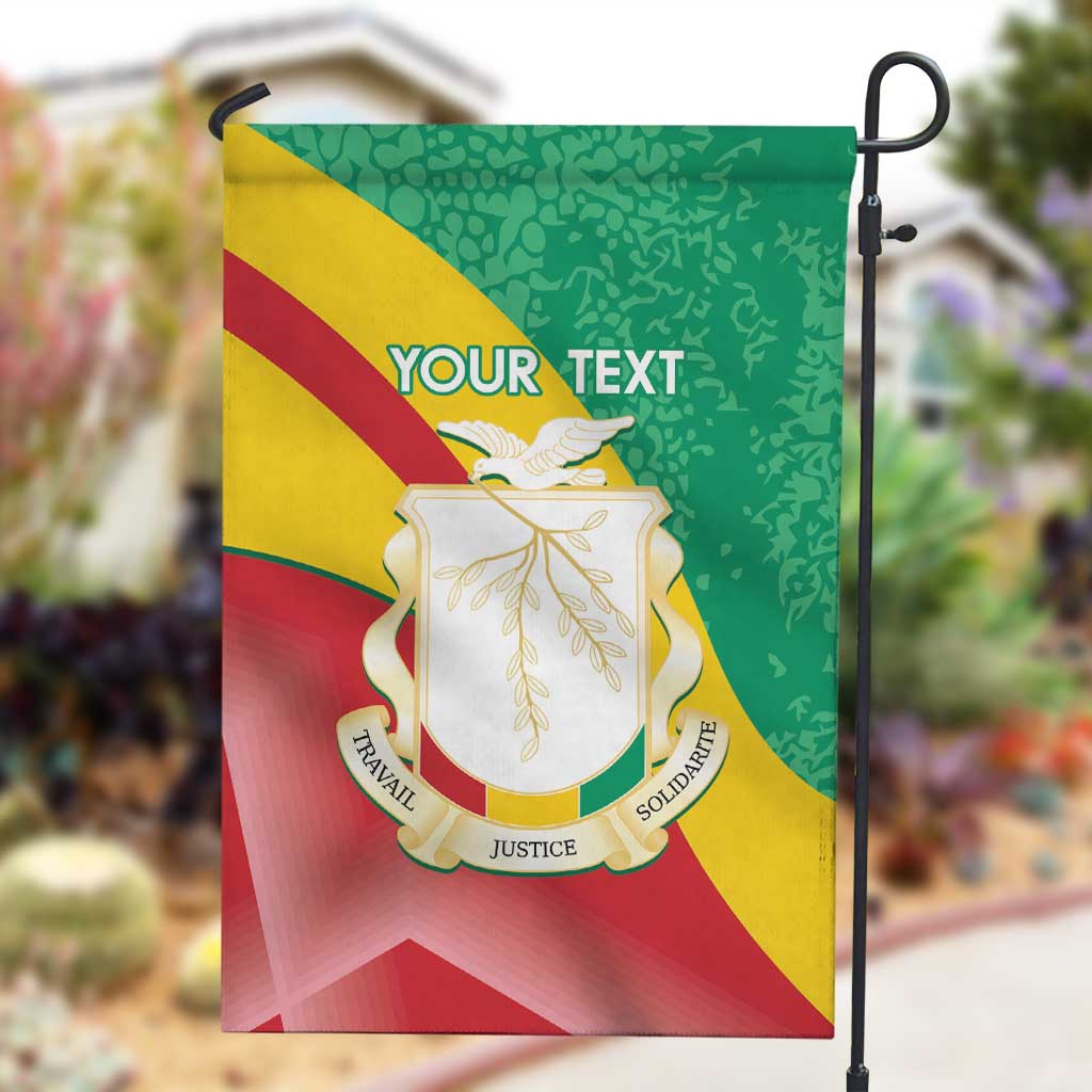 Personalised Guinea Independence Day Garden Flag Happy 2 October Guinee Coat Of Arms LT14
