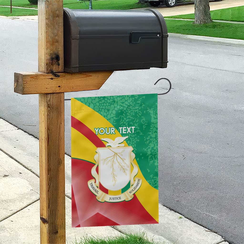 Personalised Guinea Independence Day Garden Flag Happy 2 October Guinee Coat Of Arms LT14