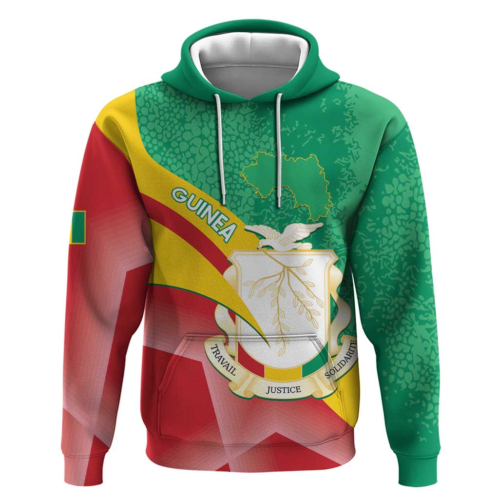 Personalised Guinea Independence Day Hoodie Happy 2 October Guinee Coat Of Arms LT14