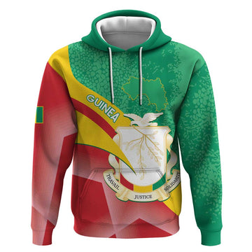 Personalised Guinea Independence Day Hoodie Happy 2 October Guinee Coat Of Arms LT14