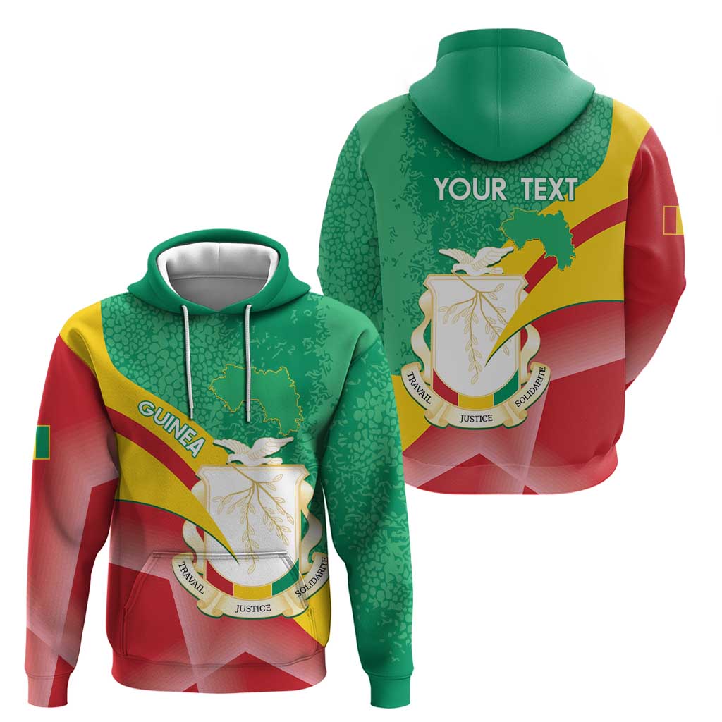Personalised Guinea Independence Day Hoodie Happy 2 October Guinee Coat Of Arms LT14