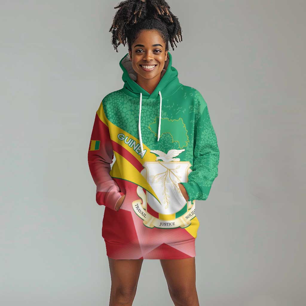 Personalised Guinea Independence Day Hoodie Dress Happy 2 October Guinee Coat Of Arms LT14