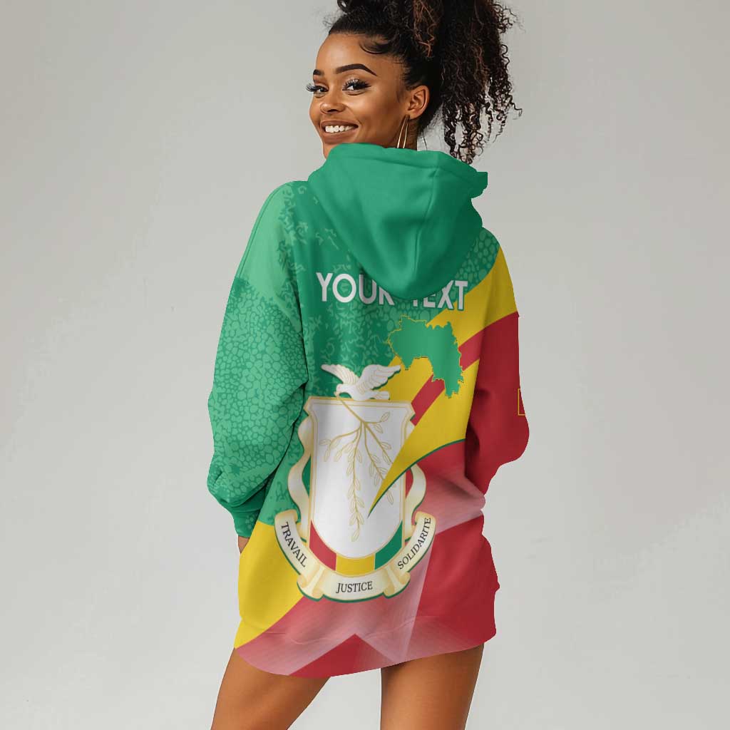 Personalised Guinea Independence Day Hoodie Dress Happy 2 October Guinee Coat Of Arms LT14