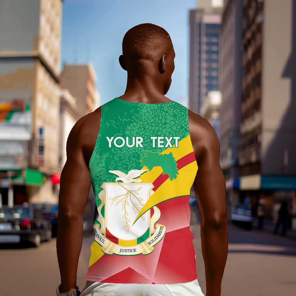 Personalised Guinea Independence Day Men Tank Top Happy 2 October Guinee Coat Of Arms LT14