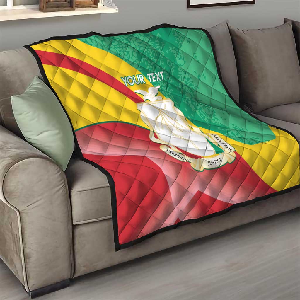Personalised Guinea Independence Day Quilt Happy 2 October Guinee Coat Of Arms LT14