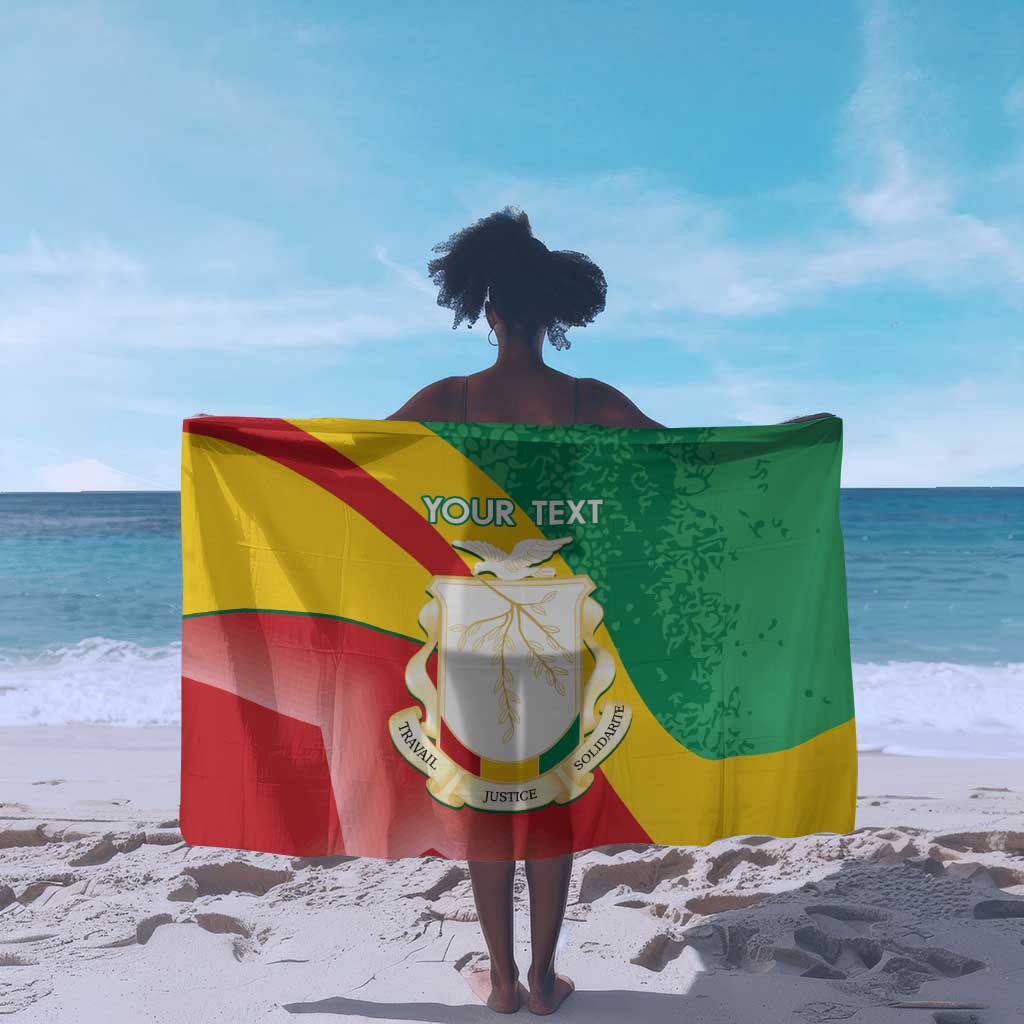 Personalised Guinea Independence Day Sarong Happy 2 October Guinee Coat Of Arms LT14