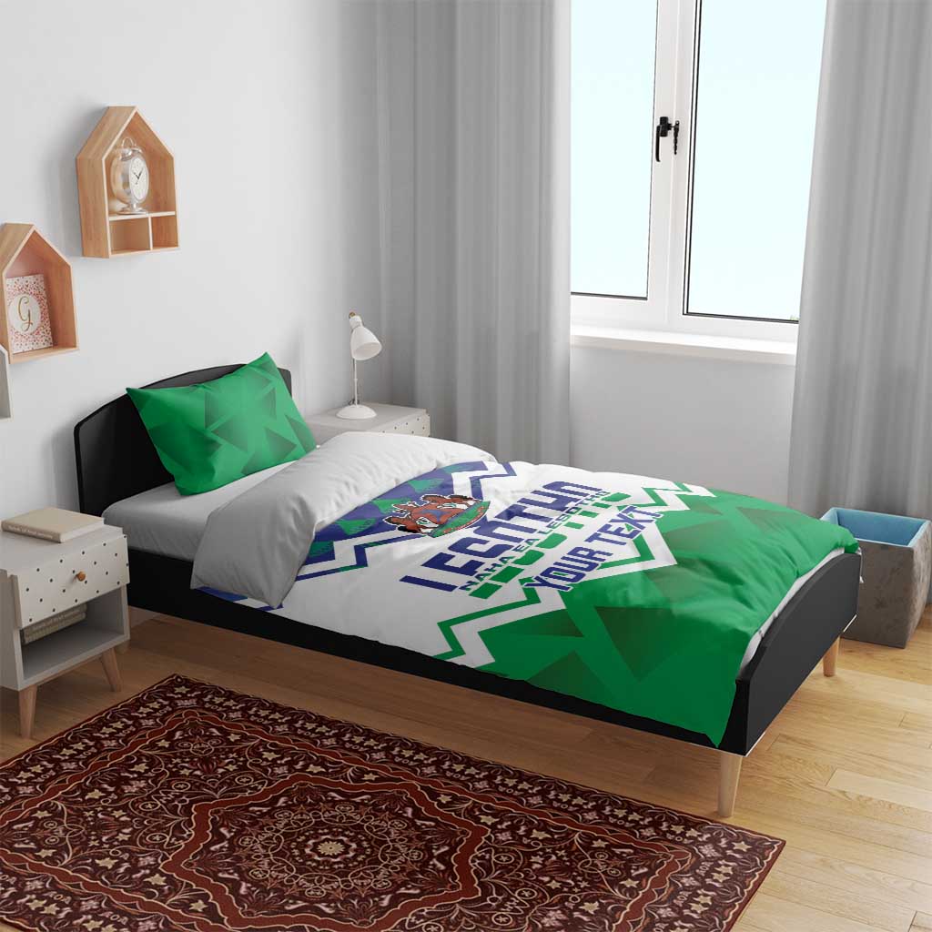 Personalised Lesotho Independence Day Bedding Set Naha ea Lesotho Proud LT14