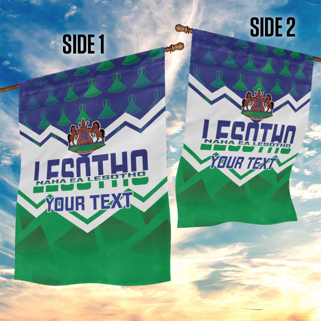 Personalised Lesotho Independence Day Garden Flag Naha ea Lesotho Proud LT14