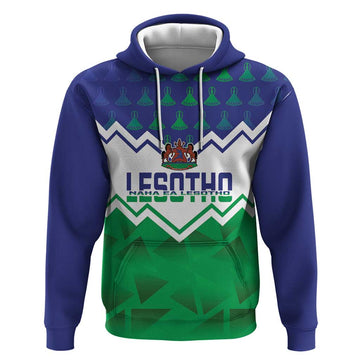 Personalised Lesotho Independence Day Hoodie Naha ea Lesotho Proud LT14