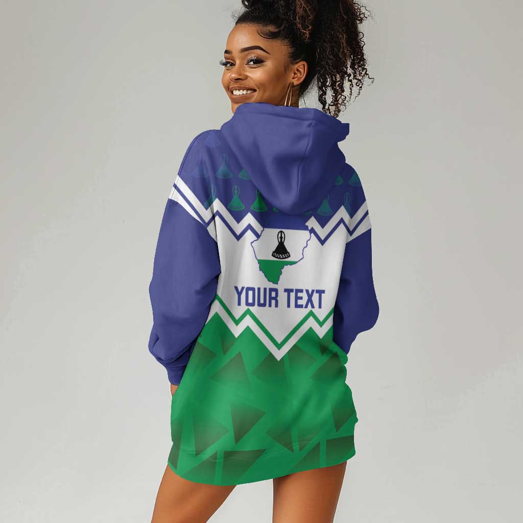 Personalised Lesotho Independence Day Hoodie Dress Naha ea Lesotho Proud LT14