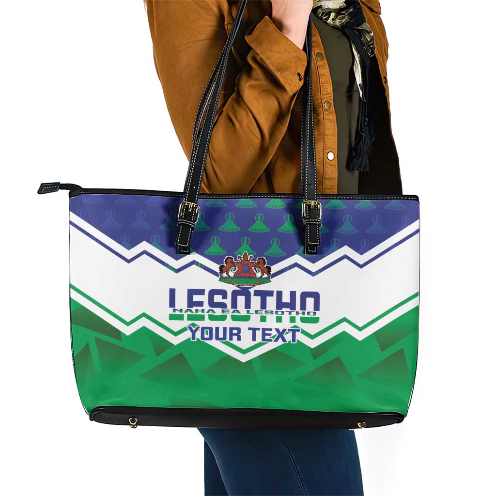Personalised Lesotho Independence Day Leather Tote Bag Naha ea Lesotho Proud LT14