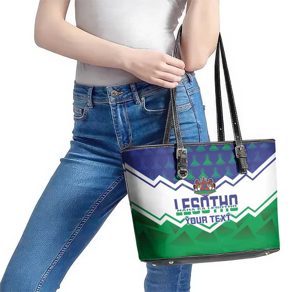 Personalised Lesotho Independence Day Leather Tote Bag Naha ea Lesotho Proud LT14