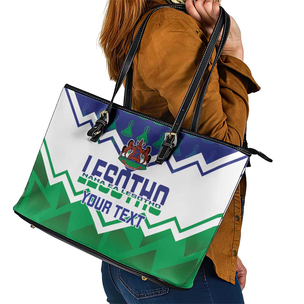 Personalised Lesotho Independence Day Leather Tote Bag Naha ea Lesotho Proud LT14